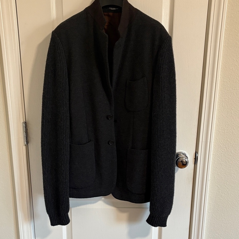 Dolce & Gabbana Black Wool Suite